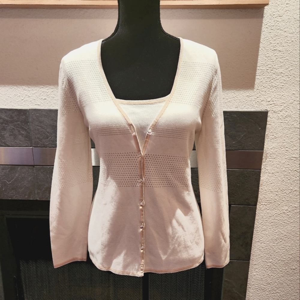 🖤 Escada knit 2-piece sweater cardigan twinset